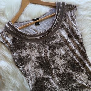 ANN TAYLOR | Soft Graphic Sleeveless Tank Blouse